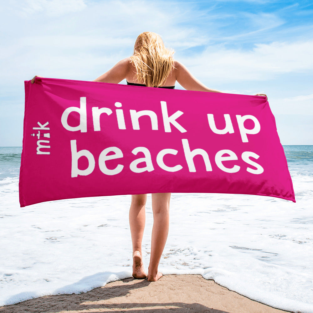 CafePress Pink Ice Skating Pattern Beach Towel - 30x60 Inch Super Soft & Absorbent - View #10